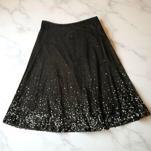 Gorgeous🖤Women’s Shimmering Casual Corner Black Sequins Skirt